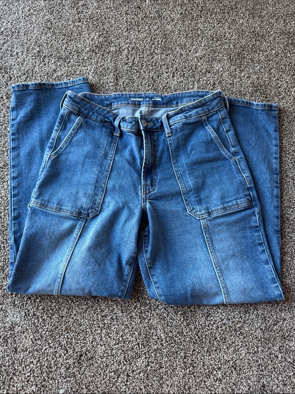 Old Navy Dark Blue OG Relaxed Utility Jeans